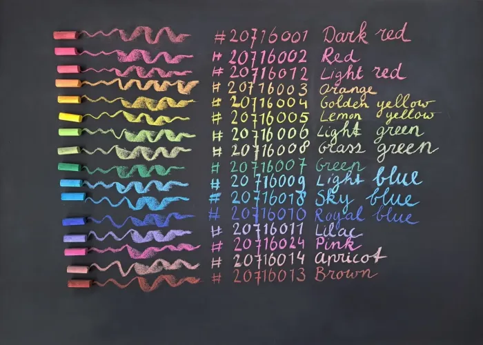 Křídy na tabuli Mercurius - MĚKKÉ, 12ks