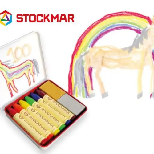 Voskové PASTELKY 8ks DUHA, Stockmar-100