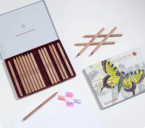 Stockmar široké pastelky, šestihranné