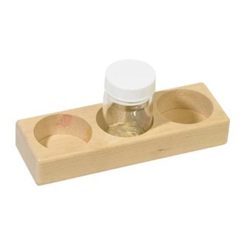 Dřevěný stojánek na 3 skleničky 50ml